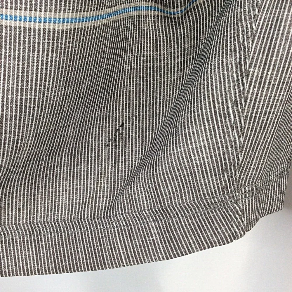 O'Neill Hybrid Board Shorts Men's Size 36 Gray Blue Striped Swim